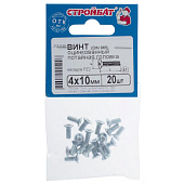  Винт оцинк.пот. DIN 965  М 4х10 (20шт) 