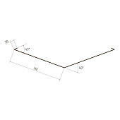 Планка ендовы нижняя 0,4х298х298 L=2м (Цинк) Планка ендовы нижняя 0,4х298х298 L=2м (Цинк)