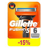  GILLETTE FUSION Сменные Кассеты для бритья 6шт 