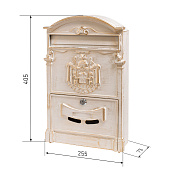  Ящик почтовый  №4010В (антик белый) Аллюр 