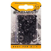 Заглушки на меб.стяжку 5мм черные (50 шт) "Element