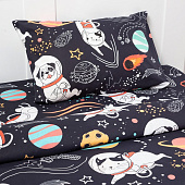 Комплект постельного белья Этель Cosmoparty, полуторный, бязь, наволочка 50х70 см -1 шт, 5017253 Комплект постельного белья Этель Cosmoparty, полуторный, бязь, наволочка 50х70 см -1 шт, 5017253