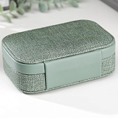 Шкатулка для украшений кожзам Зелёная комбинированная 4,5х10х15 см 4768201 Шкатулка для украшений кожзам Зелёная комбинированная 4,5х10х15 см 4768201