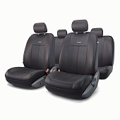  Чехлы автомоб Autoprofi AIRBAG, полиэстер, 9 предметов, черные  TT-902P BK/BK 