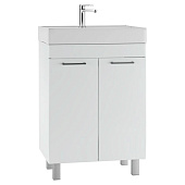 Тумба Контраст напольная 60 белая без ящика с раковиной Como 60 Айсберг Тумба Контраст напольная 60 белая без ящика с раковиной Como 60 Айсберг