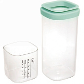 Банка для продуктов 800мл "O'lala" с мерный стаканом 300-574 Банка для продуктов 800мл "O'lala" с мерный стаканом 300-574
