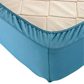 Простыня на резинке 90х200х20 цвет темный деним арт. 4060 Простыня на резинке 90х200х20 цвет темный деним арт. 4060