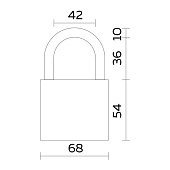 Замок навесной PL-PROTEC-4071 FUARO 