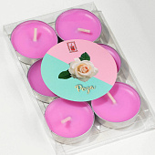 Набор свечей чайных ароматических, 6 шт, роза 474814 Набор свечей чайных ароматических, 6 шт, роза 474814