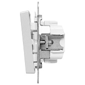 Выключатель встраиваемый 1 клавиша, цвет алюминий, EKF Эпика Выключатель встраиваемый 1 клавиша, цвет алюминий, EKF Эпика