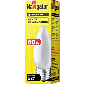 Лампа Navigator Свеча МТ 60 Вт E27 /94327/ Лампа Navigator Свеча МТ 60 Вт E27 /94327/