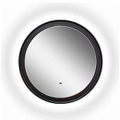 Зеркало с LED подсветкой Planet black Led d600 с бесконтактным сенсором Континент