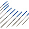  Набор алмазных надфилей Vertextools, 10 шт, F140 