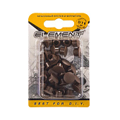 Заглушки декорат. 8мм тем.корич (35 шт) "Element" Заглушки декорат. 8мм тем.корич (35 шт) "Element"