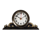  2514-001 (10) Часы настольные 26х14 см, корпус черный с золотом "Классика"  "Рубин" 