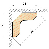 Угол внутренний УВ-30 сращенный L=2,1-2,2м