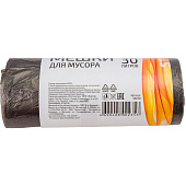 Мешки для мусора Рыжий кот 30л (50шт), ПНД, черные 310102 Мешки для мусора Рыжий кот 30л (50шт), ПНД, черные 310102