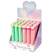  Ручка гелевая синяя детская Alingar Кекс, с подсветкой, пластиковый корпус, AL8795 