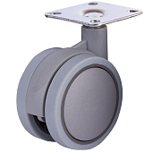 Ролик двойной на площ. 60мм (серый 1 шт)(40кг) Ролик двойной на площ. 60мм (серый 1 шт)(40кг)