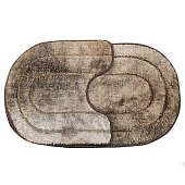  Набор ковриков для ванны и туалета 45х75 и 45х45 Эллипс коричневый микрофибра 104246 Zenfort 