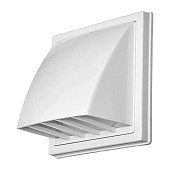  Вывод стенной с обратным клапаном 175х175 с выходом d125 белый 