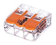 Клемма универс. компактная 3-х проводная 221-413 (6 шт.) Клемма универс. компактная 3-х проводная 221-413 (6 шт.)