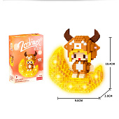  Конструктор Зодиак Телец, 402 детали, с подсветкой, 11,5х4,5х16,0 см, JB9800058 
