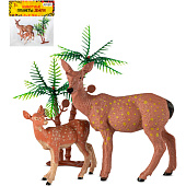 Игровой набор Компания друзей Животные планеты Земля, мама и малыш олени, 21х21 см Игровой набор Компания друзей Животные планеты Земля, мама и малыш олени, 21х21 см