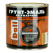 Молотковая ГРУНТ - ЭМАЛЬ по ржавчине "DALI" серебристый-0,75л