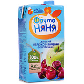 Фрутоняня Яблоко Вишня осветленный Сок 0,2л
