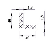 Алюминиевый уголок 40х40х1,8мм 1м Алюминиевый уголок 40х40х1,8мм 1м