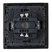  Выключатель встраиваемый 1 клавиша, цвет черный, IEK FORTE&PIANO 