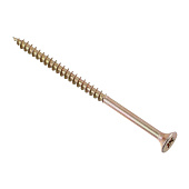  Саморезы универсальные желтые ШУж 6,0х100мм, потайная голова, 2шт 