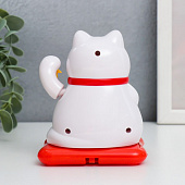 Маятник Кот манэки-нэко косынка с цветами, пластик, белый, 9,5х10х9,5 см, 7353572 Маятник Кот манэки-нэко косынка с цветами, пластик, белый, 9,5х10х9,5 см, 7353572