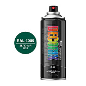 Эмаль аэрозольная DECORIX PROFESSIONAL RAL: 6005 Зеленый мох,520 мл. Эмаль аэрозольная DECORIX PROFESSIONAL RAL: 6005 Зеленый мох,520 мл.