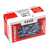 Саморезы универсальные оцинкованные ШУц 4,0х25мм, потайная голова, 200шт Саморезы универсальные оцинкованные ШУц 4,0х25мм, потайная голова, 200шт