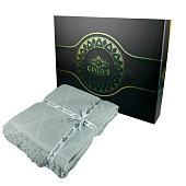  Покрывало 200х220 вафельное жаккард серый 