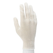  Перчатки трикотажные без ПВХ, 10класс, Эконом, белые 