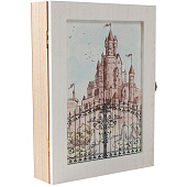 Ключница настенная «Замок. Рисунок карандашом», дерево, 6 крючков 10277281 Ключница настенная «Замок. Рисунок карандашом», дерево, 6 крючков 10277281