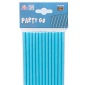  Трубочки одноразовые для напитков 25 шт. "Party go", blue (197 мм) 