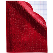 Тетрадь 48л. А5 Metallic, скрепка, клетка, обложка бумвинил, тиснение croco красный, 48Т5бвВ1 Хат Тетрадь 48л. А5 Metallic, скрепка, клетка, обложка бумвинил, тиснение croco красный, 48Т5бвВ1 Хат