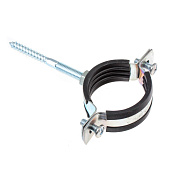 Хомут с крепл. на шуруп 1,1/2" (48-52 мм) (белый цинк 4 шт) Хомут с крепл. на шуруп 1,1/2" (48-52 мм) (белый цинк 4 шт)