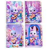  Блокнот 60л евроспираль линованный внутренний блок, Зайка, M-3289 