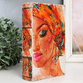  Сейф-книга Красивая девушка, 21х13х5 см, дерево, кожзам, 9079004 