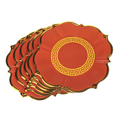  Рыжий Набор тарелок 6 шт., 23 см, бумага, фольгирование 