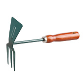  Мотыжка сдовая GRINDA  250 мм, 3 зубца,деревянная ручка,8-421235 