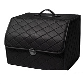 Бокс-органайзер в багажник 40х30х30см Экокожа Черный, строчка черная Бокс-органайзер в багажник 40х30х30см Экокожа Черный, строчка черная