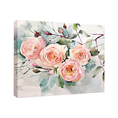  Картины Акварель. Ветка розы, 40х50 см, 4194752 