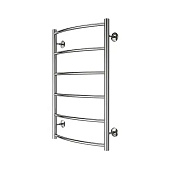  Полотенцесушитель водяной Verona 500/800 6 пер. 1"-1/2" полированный Azario 