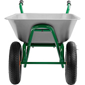 Тачка садово-строительная 2-х колесная, усиленная, грузоподъемность 320 кг, объем 100 л Palisad 689233 Тачка садово-строительная 2-х колесная, усиленная, грузоподъемность 320 кг, объем 100 л Palisad 689233